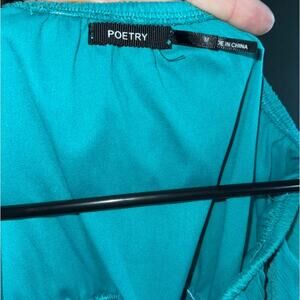 Poetry strapless dress skirt sheer overlay maxi